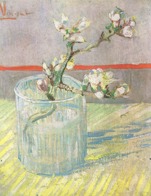 Blossoming Almond Branch in a Glass (nn04)